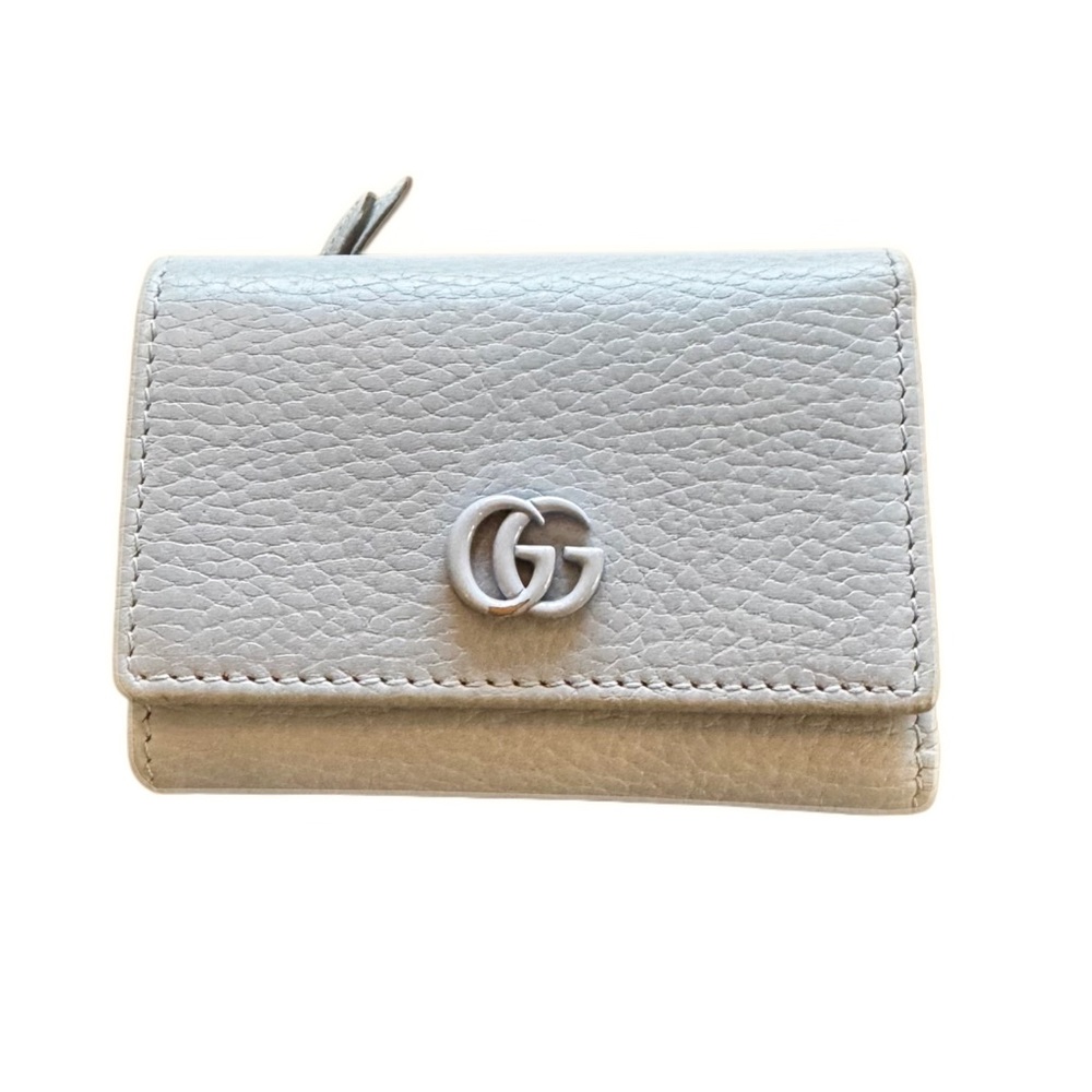 💙Blue Leather Gucci Marmont Compact Wallet💙